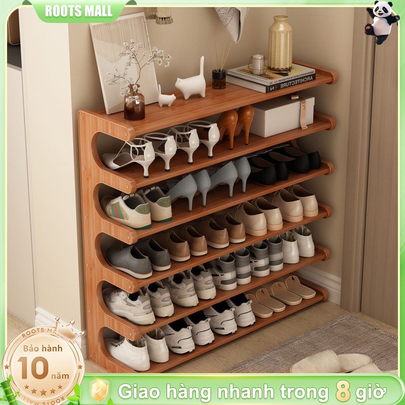 Kệ Giày Gỗ Đa Năng 2/3/4/5/6 Tầng Đựng Được 2-24 Đôi Giày Trang Trí Nhà Đẹp Gỗ Tự Nhiên Cao Cấp