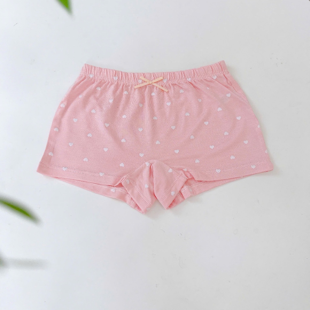Quần chip đùi bé gái 95% Modal sợi Sồi Lá Homewear A392, combo 3 quần mặc váy trẻ em gái melody