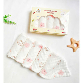 Khăn sữa sợi tre Organic 4 lớp Manny mềm mại, kháng khuẩn
