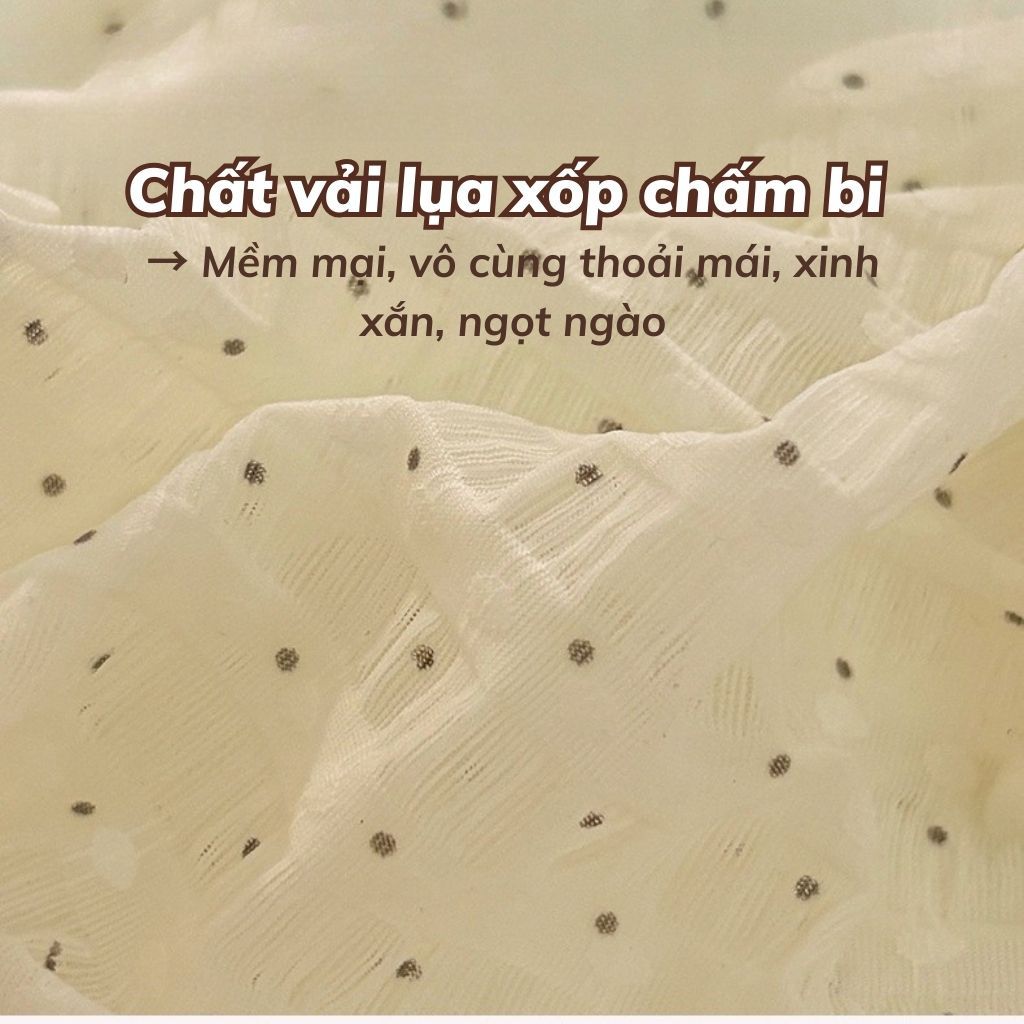 Quần lót nữ su lụa cao cấp viền ren sang trọng họa tiết chấm bi cute đáy lót thoáng khí LANIXA L5904