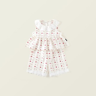Set Bộ Bé Gái, Đồ Bộ Bé Gái Áo Cổ Bèo Kèm Quần Ống Suông Chất Liệu Cotton Mềm Mại