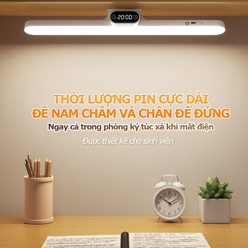 ONR Đèn Học LED Để Bàn Tích Điện Bảo Vệ Mắt ONR Đèn bàn học gắn tường 42cm chống cận 3 Màu Ánh Sáng Tăng Giảm Độ Sáng | BigBuy360 - bigbuy360.vn