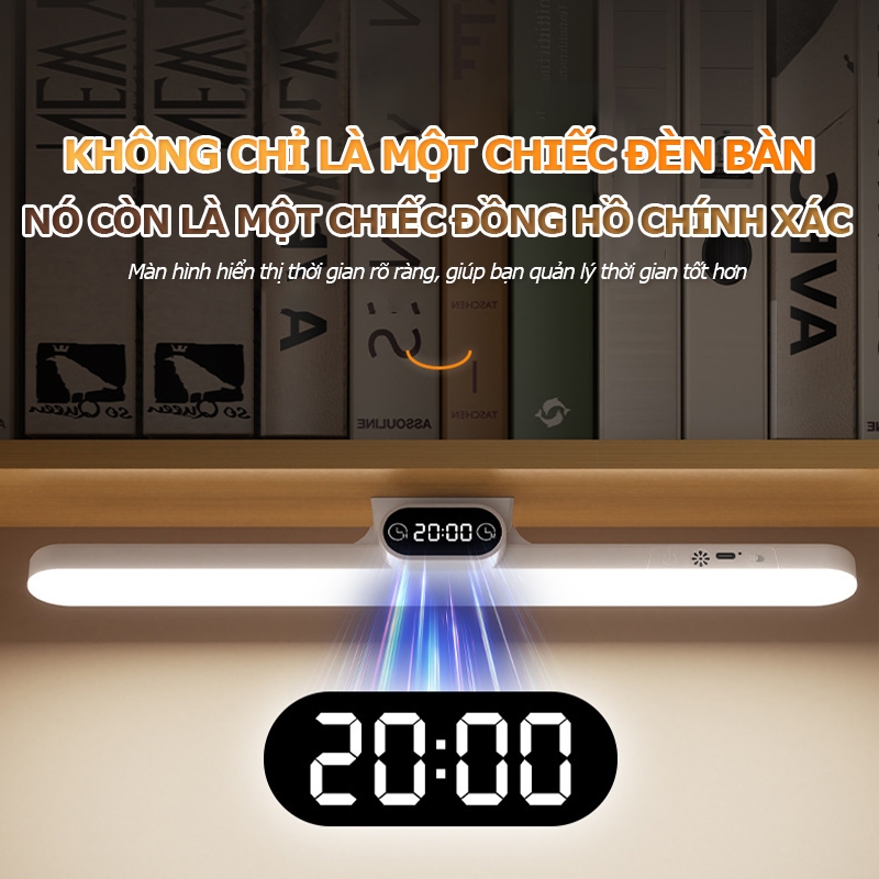ONR Đèn Học LED Để Bàn Tích Điện Bảo Vệ Mắt ONR Đèn bàn học gắn tường 42cm chống cận 3 Màu Ánh Sáng Tăng Giảm Độ Sáng | BigBuy360 - bigbuy360.vn