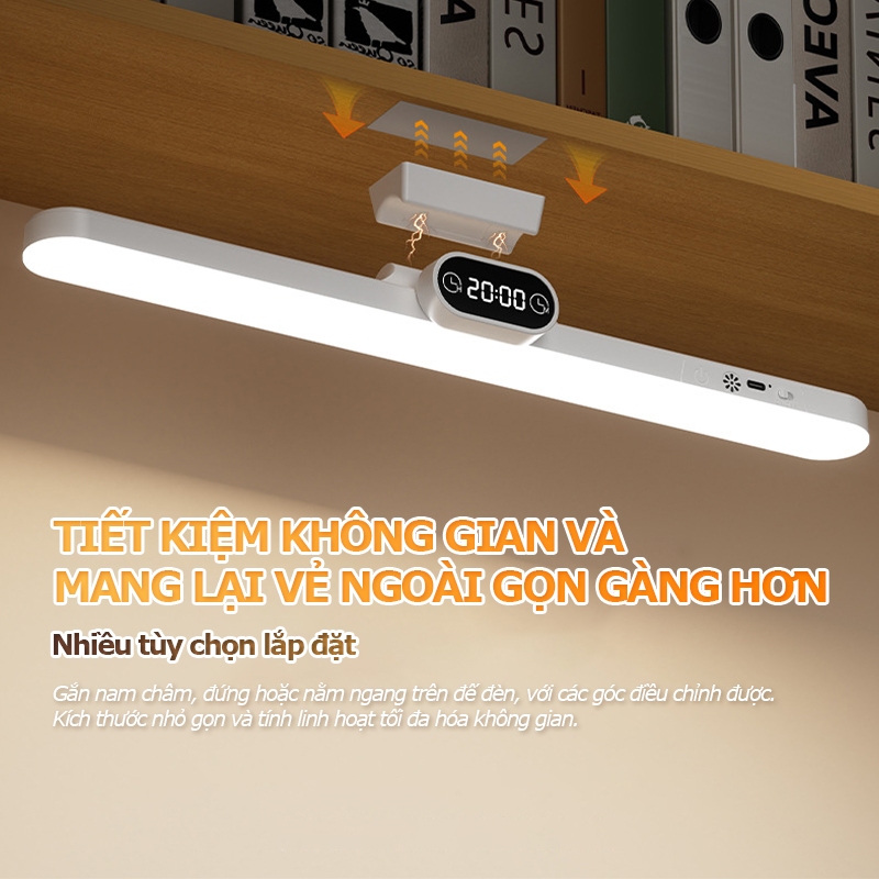 ONR Đèn Học LED Để Bàn Tích Điện Bảo Vệ Mắt ONR Đèn bàn học gắn tường 42cm chống cận 3 Màu Ánh Sáng Tăng Giảm Độ Sáng | BigBuy360 - bigbuy360.vn