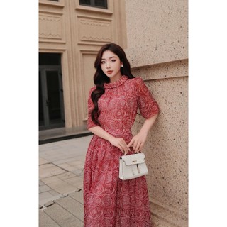 Set Đồ Nữ 𝐂𝐂𝐇𝐀𝐓 Dáng Xòe Icelyn Kiểu Cổ Sen Chất Liệu Mềm Mại Cao Cấp 16BNS5019XT