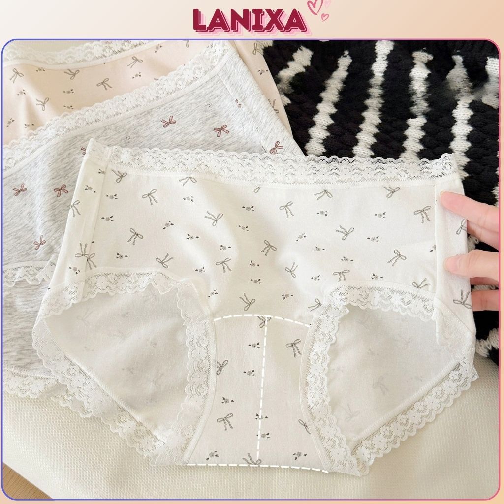 Quần lót nữ cotton cao cấp dày dặn thấm hút mồ hồi cạp vừa tôn dáng đáy lót kháng khuẩn LANIXA L5228