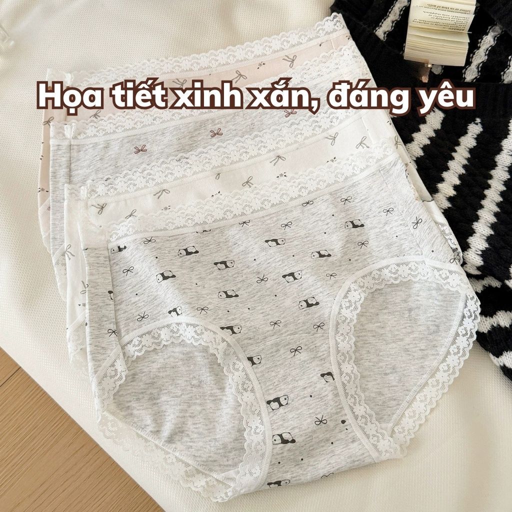 Quần lót nữ cotton cao cấp dày dặn thấm hút mồ hồi cạp vừa tôn dáng đáy lót kháng khuẩn LANIXA L5228