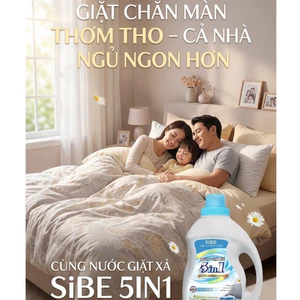 NƯỚC GIẶT XẢ CAO CẤP SiBE 🌊 NƯỚC GIẶT XẢ HƯƠNG NƯỚC HOA CÁ NGỰA Thơm lâu – Sạch sâu – Mềm vải chuẩn spa