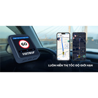 Bộ cảm biến áp suất lốp Vietmap TW50 Hiển thị áp suất lốp, tốc độ giới hạn, cảnh báo giọng nói
