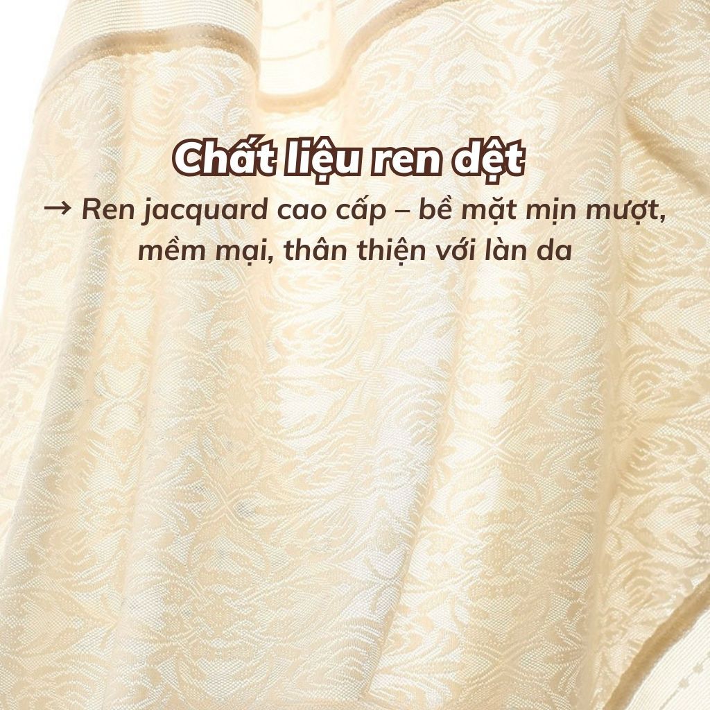 Quần lót nữ su lụa mỏng nhẹ mềm mại thoáng mát vân hoa xinh xắn cạp vừa tôn dáng sexy LANIXA L5620