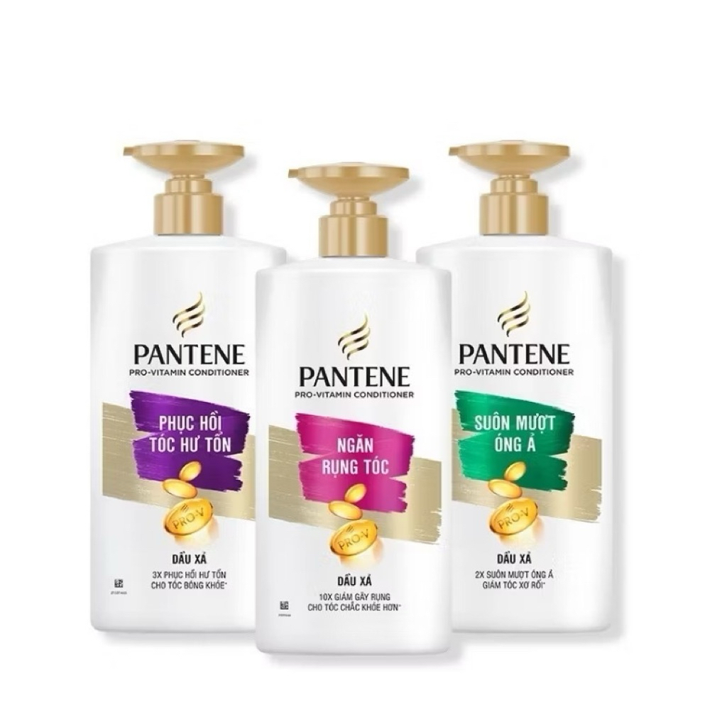 Dầu Xả PANTENE chai 650ml Ngăn Rụng Tóc / Mượt Mà Óng Ả / Chăm Sóc Hư Tổn