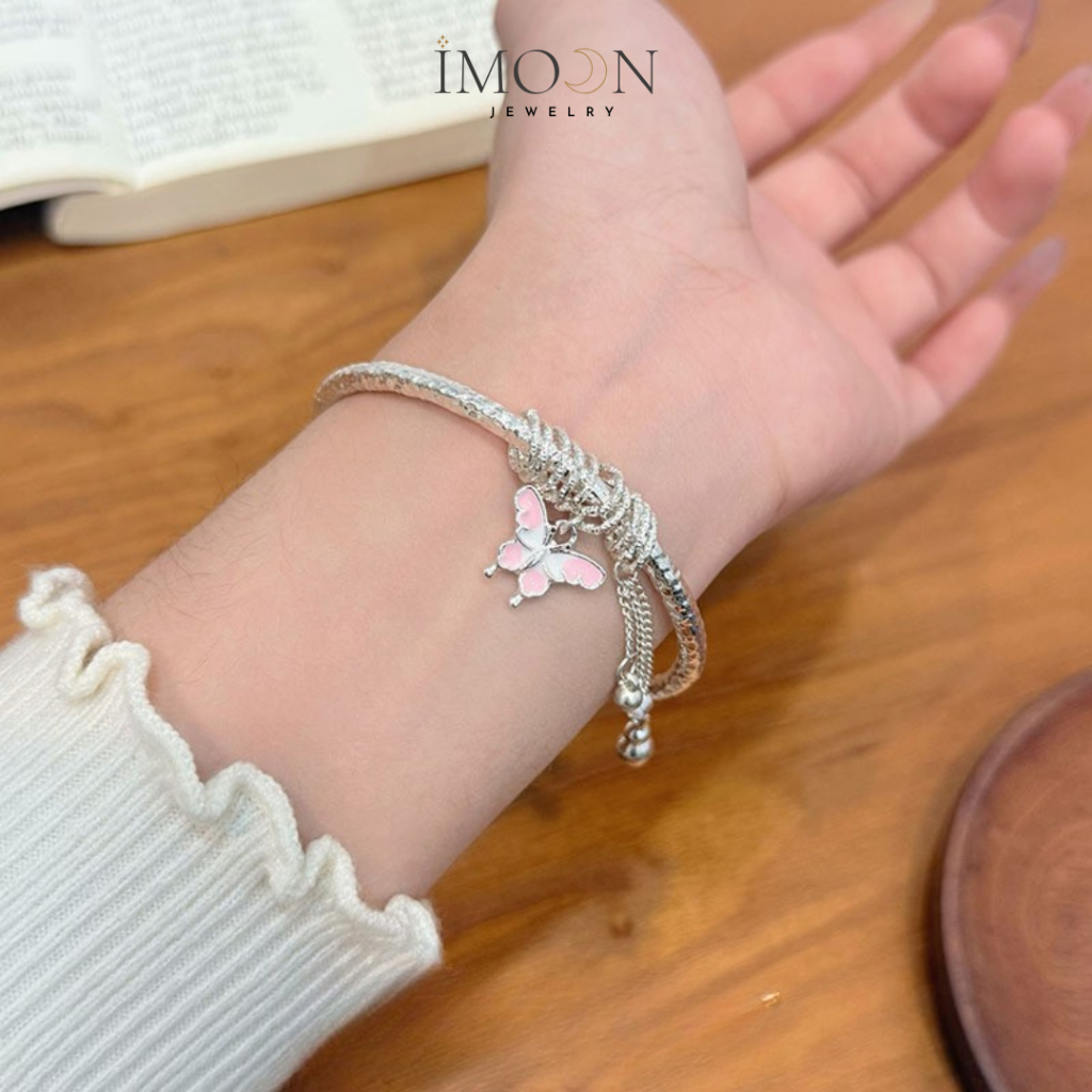 Lắc tay nữ hợp kim cao cấp Mộng Điệp, vòng tay nữ không gỉ Imoon Jewelry