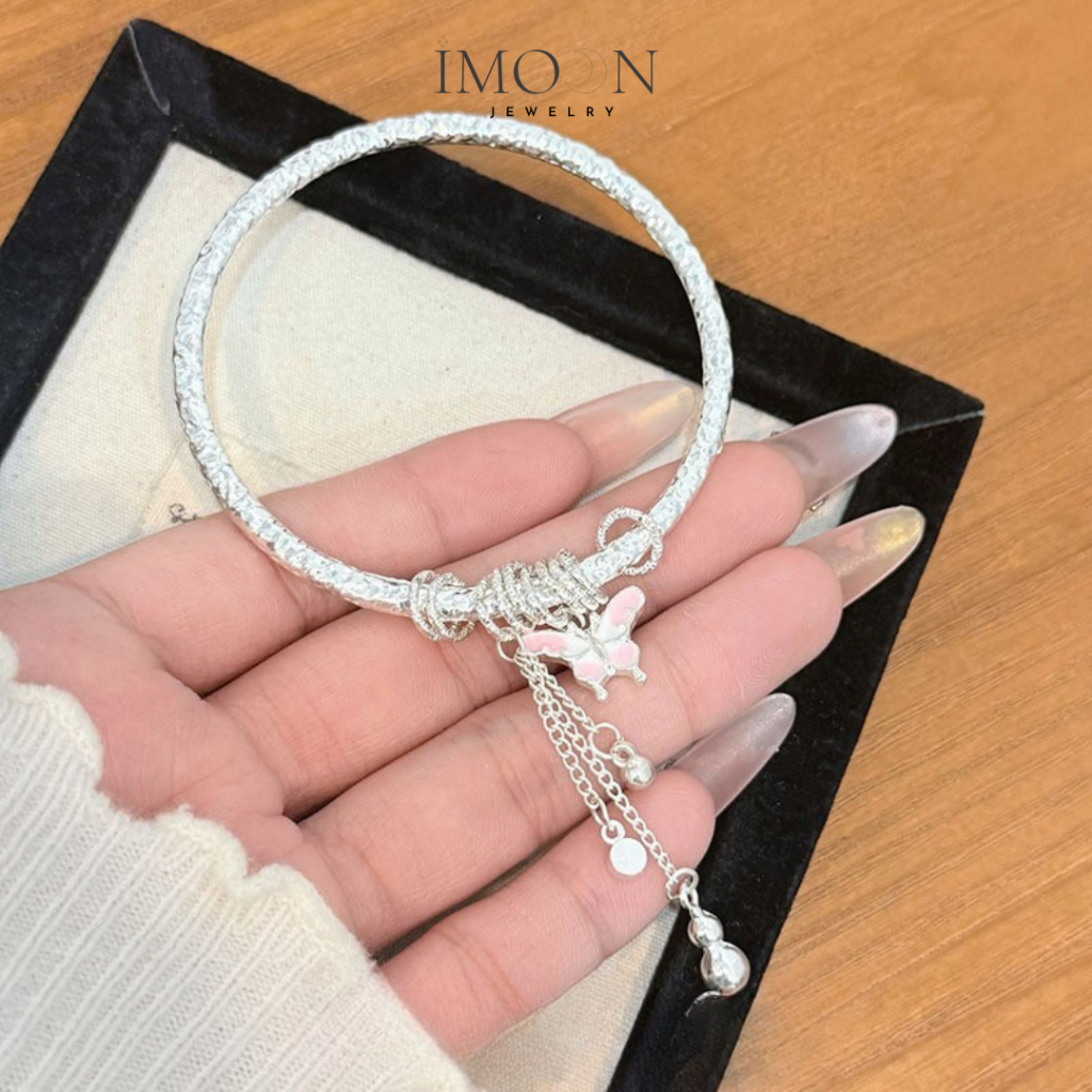Lắc tay nữ hợp kim cao cấp Mộng Điệp, vòng tay nữ không gỉ Imoon Jewelry