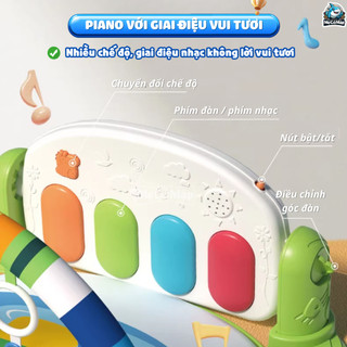 Thảm Nhạc Cho Bé Sơ Sinh, Thảm Đàn Piano Cho Bé Kèm Đồ Chơi Hình Thú Ngộ Nghĩnh, Mẫu Mới Nhất 2026