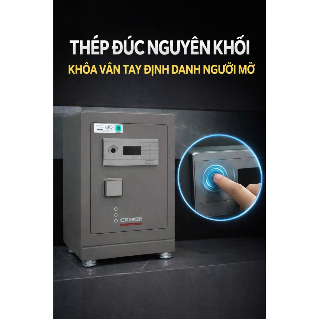 Két Sắt Xiaomi CRMCR 71LB- Lưu Lịch Sử Ai Mở Két Và Thời Gian Mở, Báo Động Về ĐT Bảo Hành 6 Năm 90KG