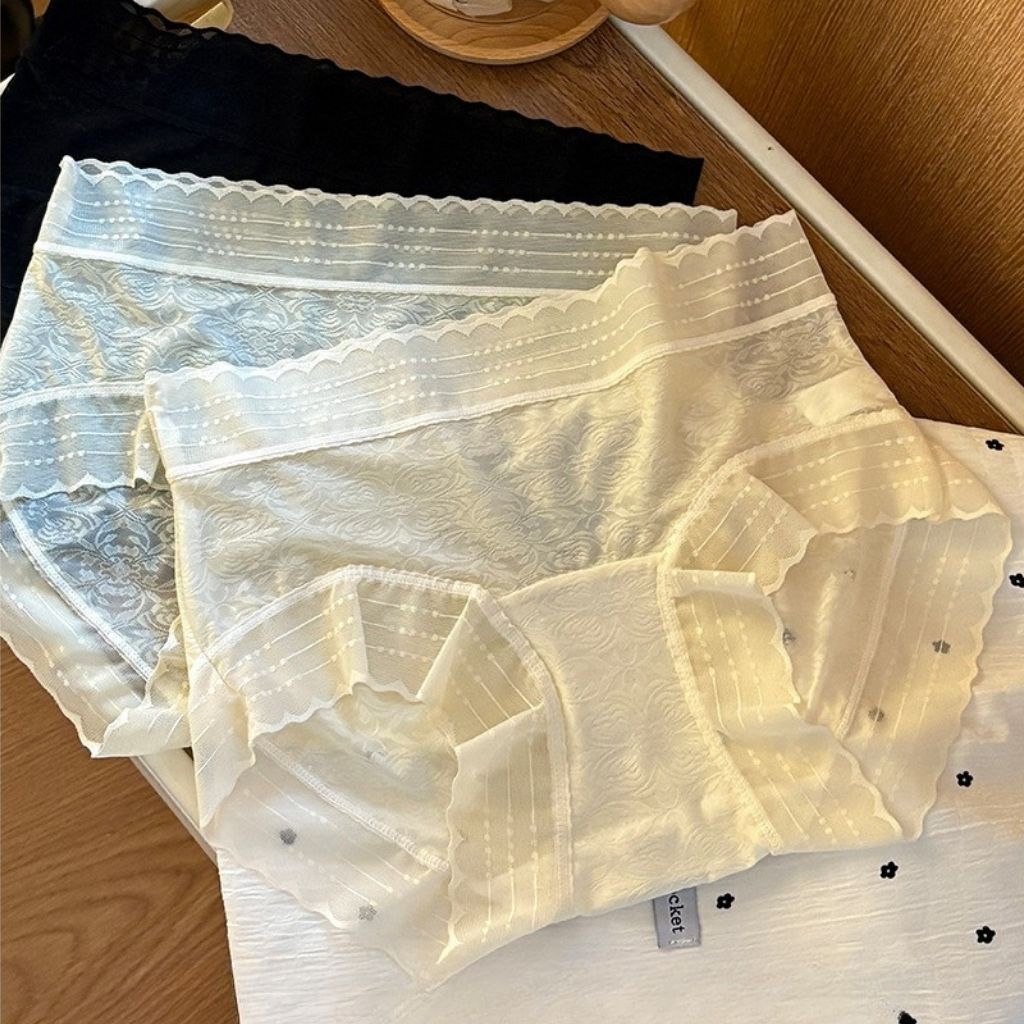 Quần lót nữ su lụa mỏng nhẹ mềm mại thoáng mát vân hoa xinh xắn cạp vừa tôn dáng sexy LANIXA L5620