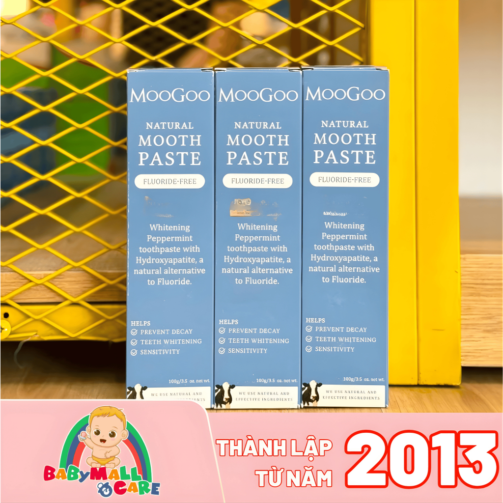 Kem Đánh Răng Moogoo Natural Mooth Paste 100g Hỗ Trợ Làm Sạch Răng Dịu Nhẹ | Babymall&Care