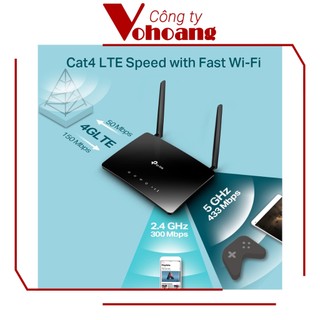 Router 4G LTE TP-Link Archer MR202 AC750 Băng Tần Kép, Ăng-ten tích hợp mạnh mẽ, Tải xuống lên đến 150 Mbps