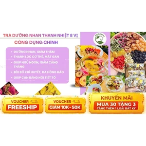 Trà Dưỡng Nhan Thanh Nhiệt 8 Vị - Mua 30 Gói Tặng 3 Gói Và Tặng Thêm 1 Gói Trà Bất Kỳ - Thảo Mộc Thiện Tâm