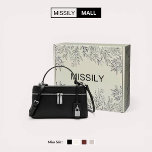 Túi xách nữ, đeo chéo MISSILY dáng cốp nhiều màu sz 20cm (ms110)