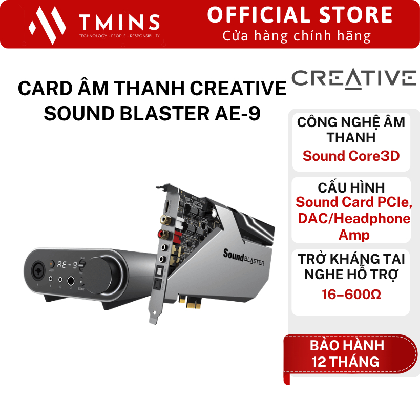 Card âm thanh Creative Sound Blaster AE-9 (PCIe, Hi-Res 32bit/384kHz ...