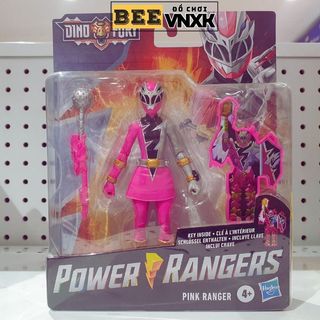 Hộp mô hình Robot siêu nhân Power Rangers Dino hồng cao 15cm xuất xịn - BEE VNXK