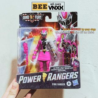 Hộp mô hình Robot siêu nhân Power Rangers Dino hồng cao 15cm xuất xịn - BEE VNXK
