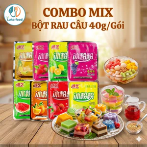 Bột Rau Câu Làm Thạch Trái Cây Nhiều Vị (40g/gói) - Thạch Dai Giòn, Thơm Mát, Đủ Vị Trái Cây Tự Nhiên