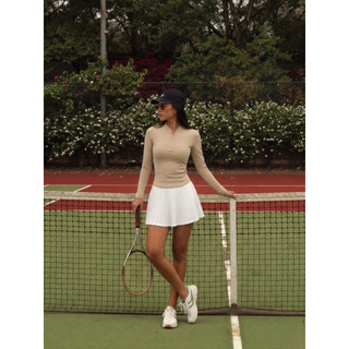 THEKIM Áo dài tay thể thao Pickleball, Tennis, Running , áo tay dài khóa half zip công nghệ PrimeLock mềm mịn T392