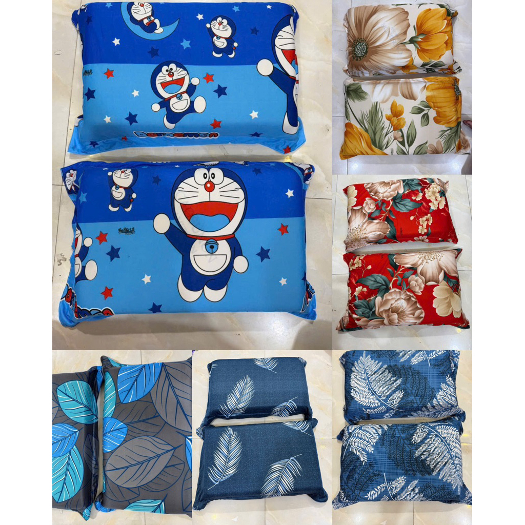 combo 2 vỏ gối nằm thun lạnh Hàn quốc có size 40*60cm và 50*70cm