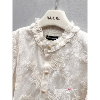 Áo ren xinh màu kem kem nhẹ nhàng xinh đẹp dành cho chị em mặc đi chơi hẹn hò sang chảnh đỏng đảnh - Baotrang.clothes
