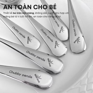 Thìa Inox 304 Ăn Dặm Cho Bé An Toàn Không Gỉ Sét Sáng Bóng Họa Tiết Dễ Thương