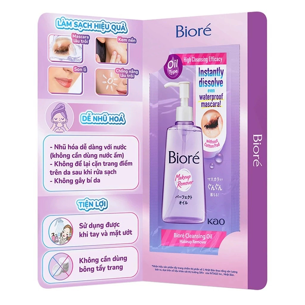 [Quà tặng không bán] Sample dầu tẩy trang hoàn hảo Biore Makeup Remover ...