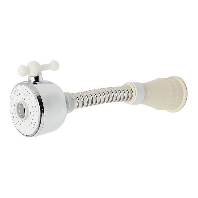Đầu vòi rửa bát tăng áp có 2 chế độ nước xoay 360 độ chống bắn nước, đầu nối cao su
