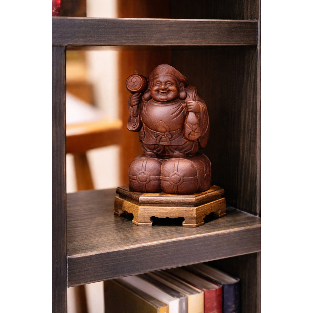 Đế Gỗ Trưng Bày Tượng Phật Gỗ Mun Đuôi Công – Đôn Decor Thiền Trà, Kệ Tượng Trang Nghiêm | Liên Tâm Mộc