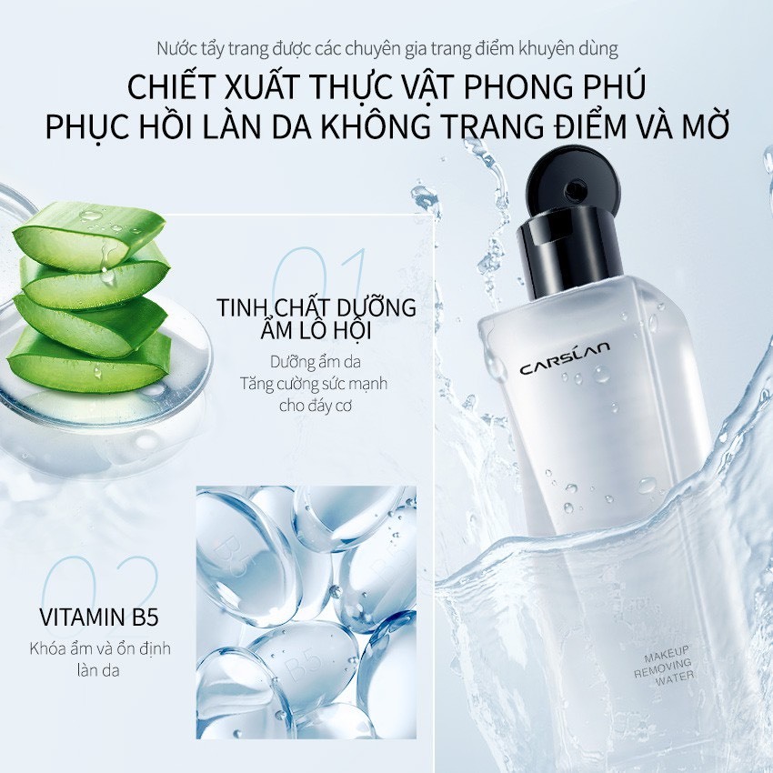 Tẩy trang CARSLAN dưỡng ẩm sạch lớp makeup tiện lợi 30ml | NHÍM HOUSE
