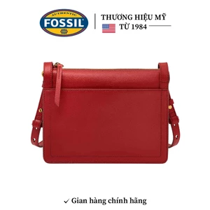 Túi da nữ Fossil TARYN ZB1894611, túi đeo chéo da thật màu đỏ form chữ nhật size 24 phù hợp cho công việc hằng ngày
