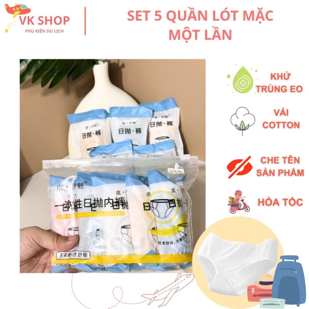Quần Lót Nữ Trơn Dùng 1 Lần – Tiện Lợi Cho Du Lịch, Công Tác, Sạch Khuẩn, Gọn Nhẹ,Tiện Lợi