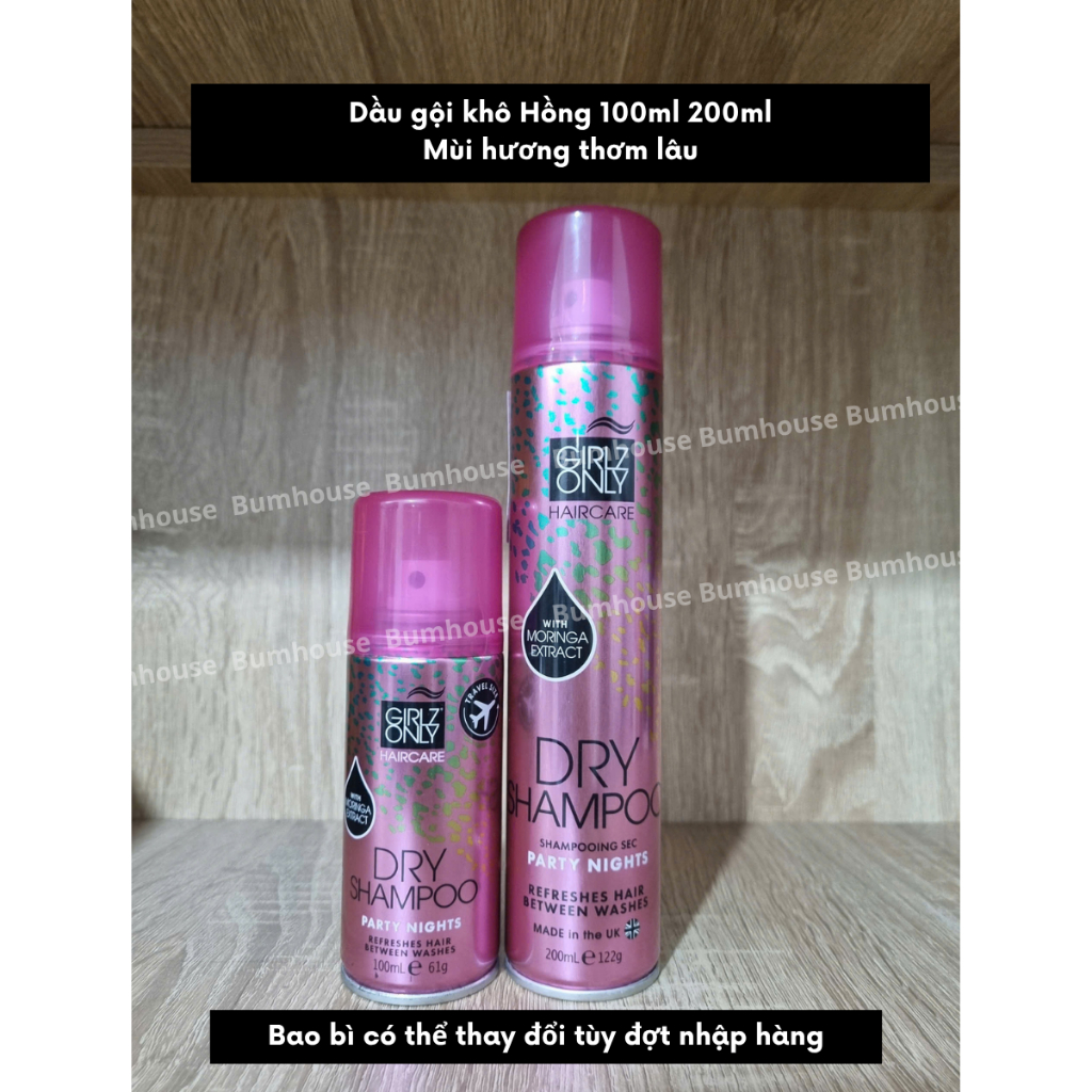 Dầu Gội Khô Giúp Giảm Dầu Girlz Only Party Nights 100ml 200ml