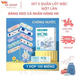 Băng Keo Cá Nhân Chống Nước Trong Suốt Hình Hoạt Hình – Dán Vết Thương, Bảo Vệ Da, Tiện Mang Theo, An Toàn