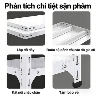 BMZAR Kệ Sắt V Lỗ Chịu Tải 500kg Kệ Hàng Đa Năng Kệ Dể Dồ Điều Chỉnh Chiều Cao