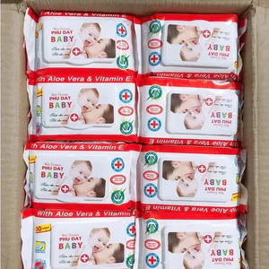 Khăn Giấy Ướt Baby Phú Đạt 100 Tờ Mềm Mịn, Dịu Nhẹ, An Toàn Cho Da Bé