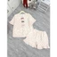 Sét bộ pyjama bèo 3 nơ, chất đũi vân mây mềm mát TN01