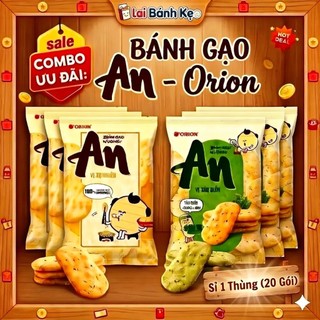 Sỉ 1Thùng Bánh Gạo An - ORION , Vị Tảo Biển 111g & Vị Tự Nhiên 151g