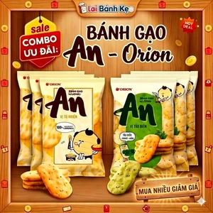 Bánh Gạo An, ORION, Vị Tảo Biển 111g & Vị Tự Nhiên 151g