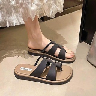 (TĂNG 1 SIZE) Dép lê đế cao 3cm, chất liệu CAO SU, thiết kế phong cách la mã thời thượng- 1527
