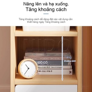Nido Tủ Lưu Trữ Dưới Bàn, Kệ Đựng Tài Liệu 3 Tầng Có Cửa Và Bánh Xe, Gỗ MDF 12mm (30x30x68)