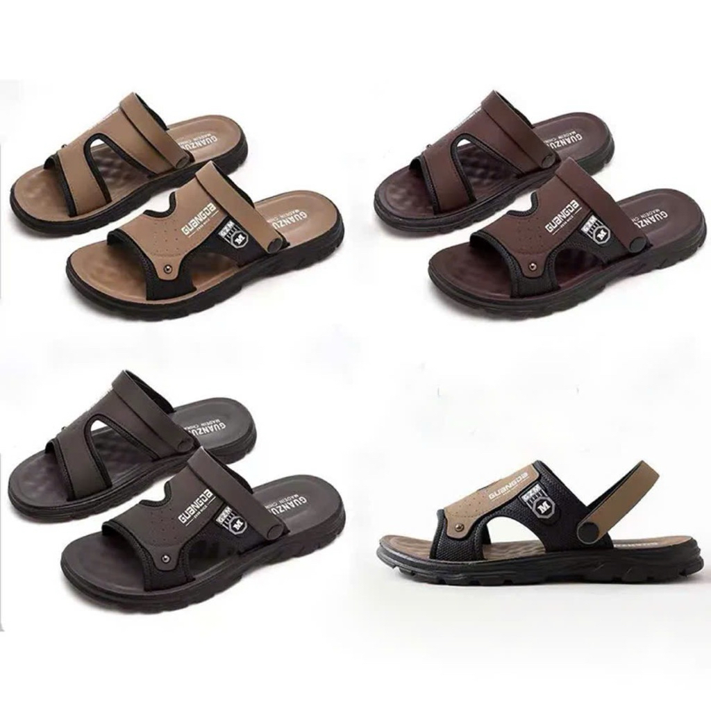 79K - Dép Xăng đan Nam Quai Ngang Cao Cấp 2 trong 1, Chống Trượt, Êm Chân Đi Hàng Ngày (Đặt hàng cộng 1 size).