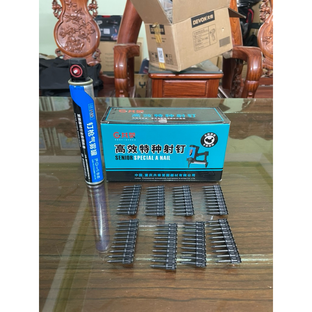 Đinh dùng cho máy bắn đinh có kèm chai gas
