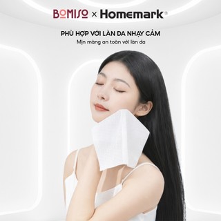 Khăn Lau Mặt Dùng 1 Lần Bomiso by Homemark – Mềm Mịn Chuẩn Spa, An Toàn Da Nhạy Cảm, Tẩy Trang Khô